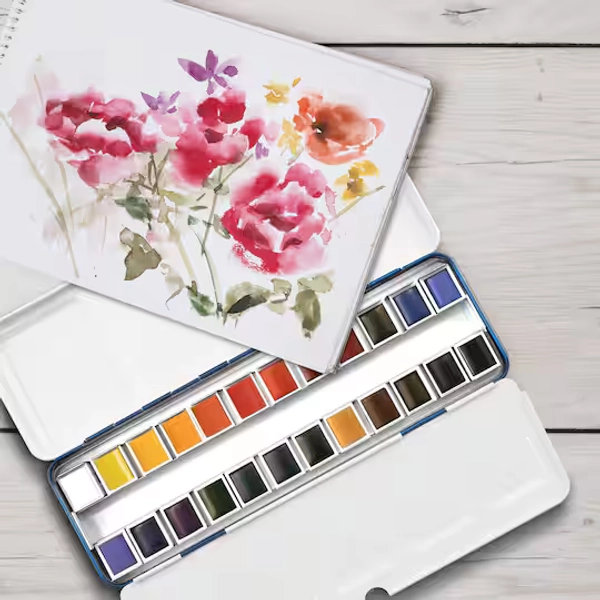24 Half Pans Classic Watercolor Set by Artist's Loft™