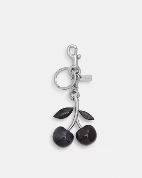 Silver/Black Multi Signature Cherry Bag Charm