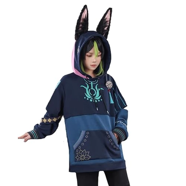 BIUTEY Game Genshincosplay Zip Hoodie Jacket Coat Tighnari Hoodie Men Anime 3D Printed Zipper Hoodies Coat