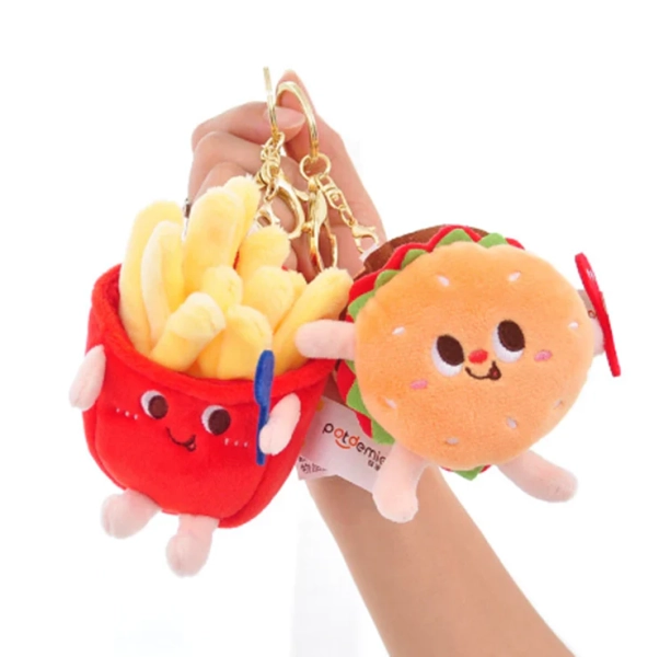Adorable Food Plush Keychain Collection