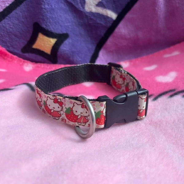 Pink Strawberry Dog Collar