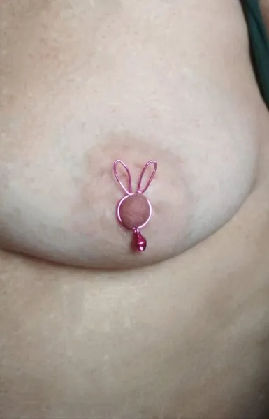 Cute Bunny Ears Nipple Rings, DDLG, Non Piercing Nipple Jewelry, Rabbit wil bell, Sexy Nipple Clamps, intimate Jewelry, Adult sex toys
