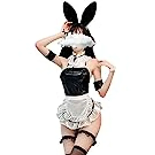 Jilneed Sexy Cosplay Lingerie for Women Cute Naughty Maid Costumes Lingerie Set for Sex