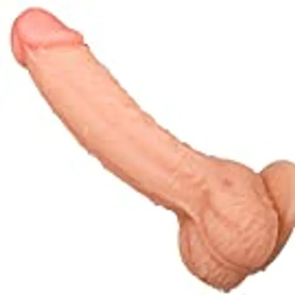 Realistic Dildos, XINBALE 7.3 Inch Dildo with Suction Cup for Hands-Free Play, Flexible Cock with Curved Shaft and Balls for Vaginal G-spot and Anal Play, Adult Sex Toy for Male & Female, Couples