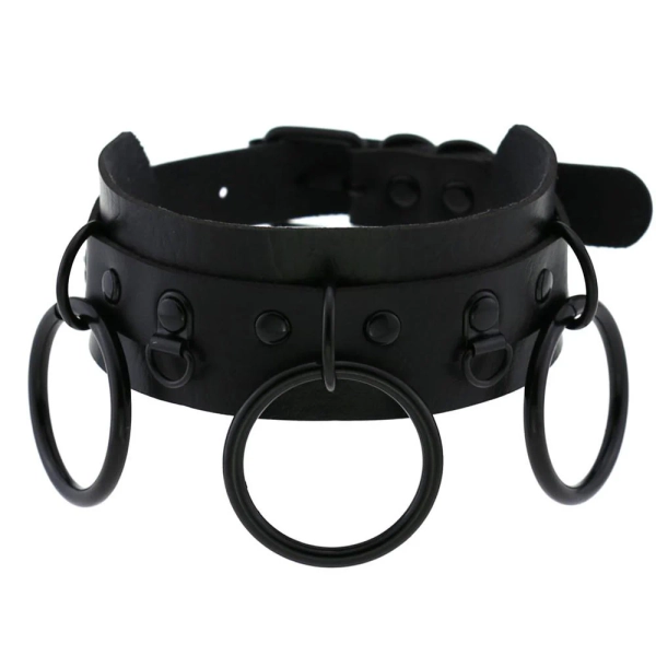 'Scorpio' Black Alt Gothic Circle Choker