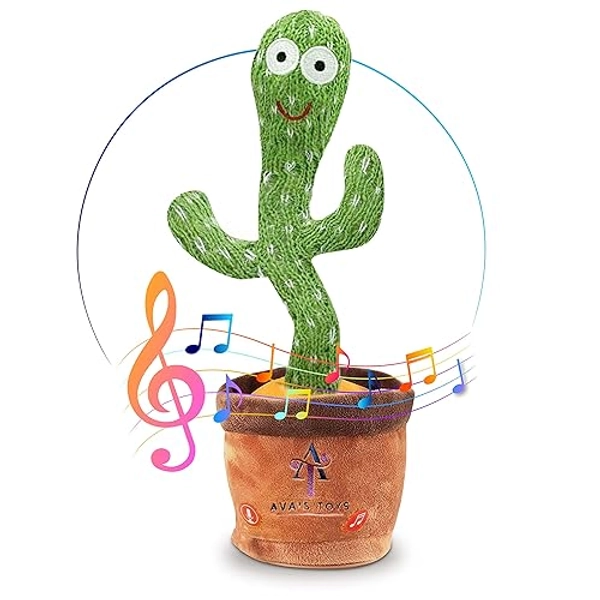 Ava's Toys Dancing Cactus Voice Recorder Baby Toys - Plush Toys Singing Cactus Toy,Toys- Repeat What You Say Talking Cactus