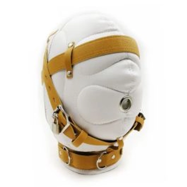 Sensory Deprivation Asylum Bondage Hood White