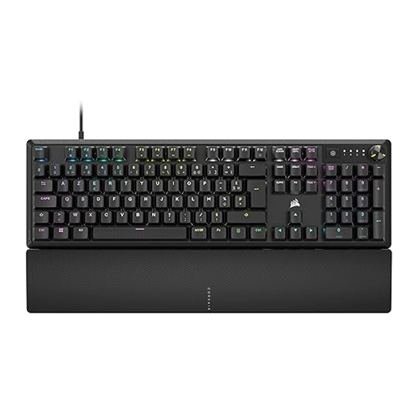 Corsair K70 Core RGB Clavier Mécanique de Jeu avec Repose-Paume - Touches Linéaires Pré-lubrifiées MLX Red - Amortissement du Son - Compatible iCUE - AZERTY FR Layout - Noir