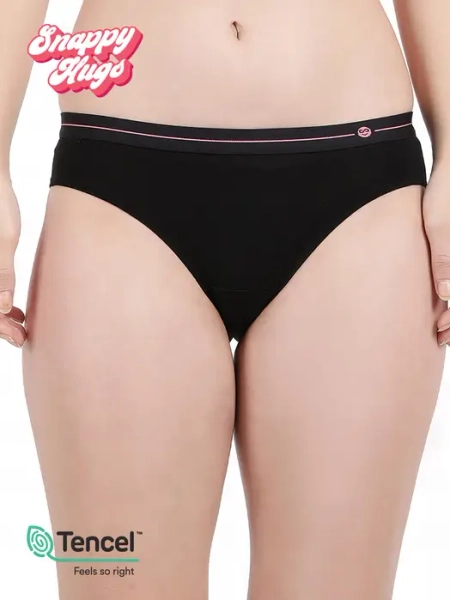 Shyaway Black Beauty Solid Modal Bikini Panty