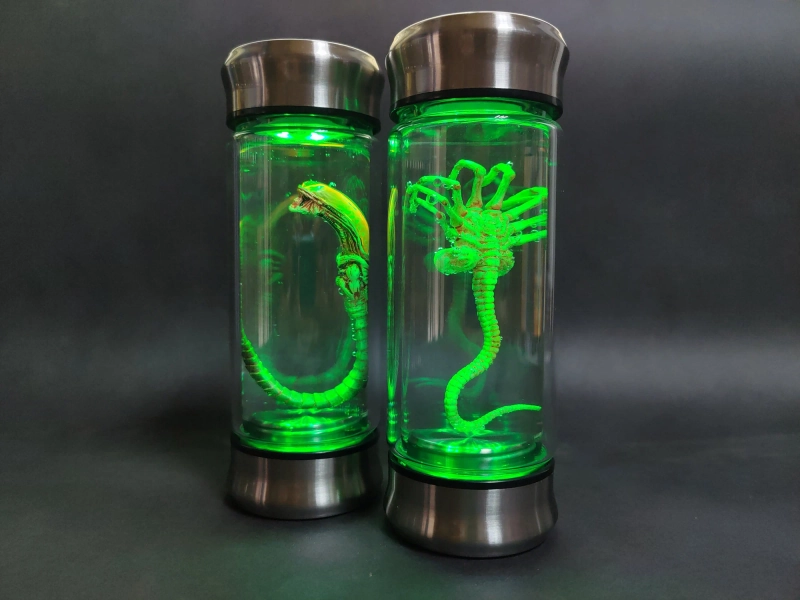 Alien Jar Xenomorph Specimen Facehugger Embryo Glass Jar Movie Prop