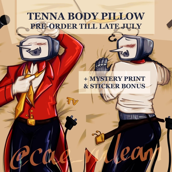 Mr. Tenna Deltarune Body Pillow / Dakimura Case - 2-Way Tricot 50x150cm / 60x20" [PREORDER] - READ DESCRIPTION