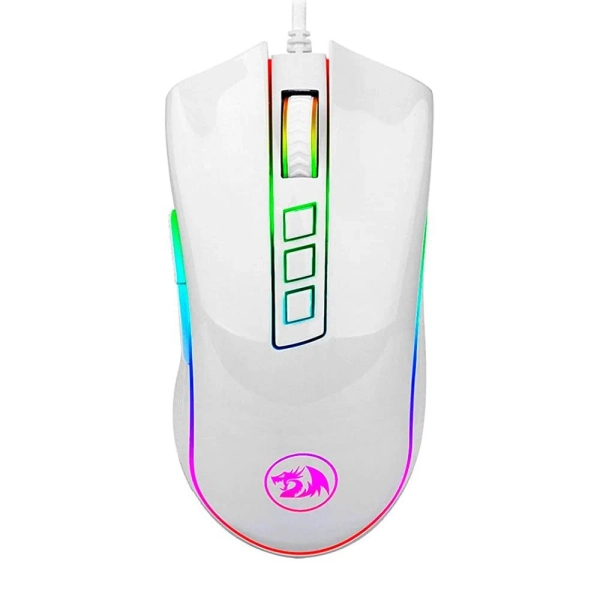 Mouse Gamer Redragon Cobra, Chroma RGB, 10000DPI, 7 Botões, Lunar White - M711W