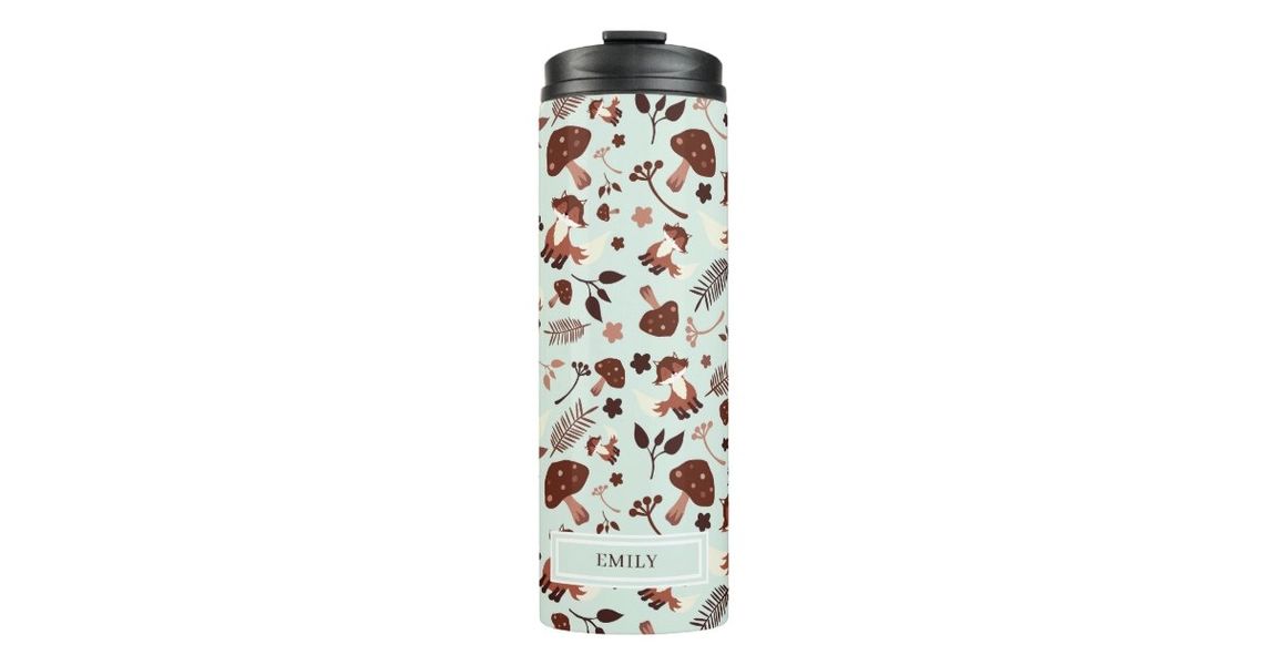 Whimsical Fox Thermal Tumbler | Zazzle