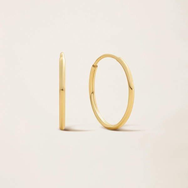 14k Solid Gold Between Endless Hoops