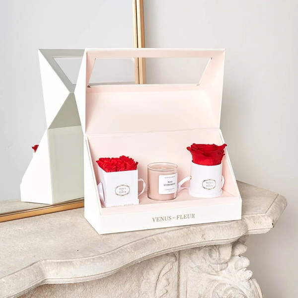 The Classic Eternity Rose and Candle Bundle