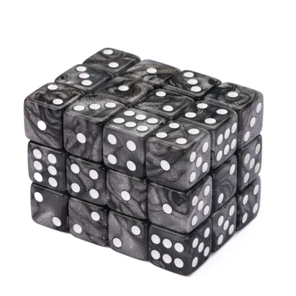 16mm D6 Dice Block (12 dice) - Ashes
