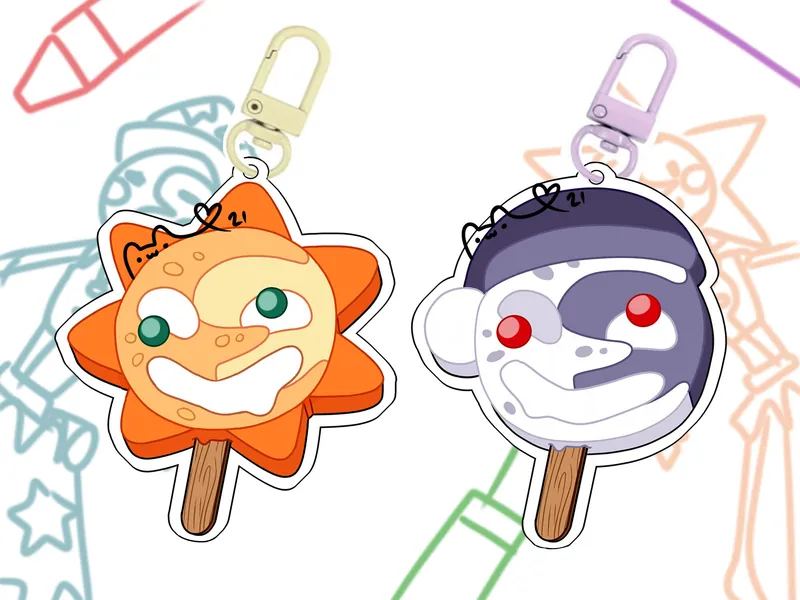 Sun Popsicle Keychain