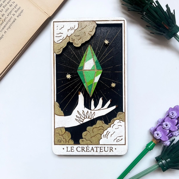 Sims wood wall tarot – THE CREATOR