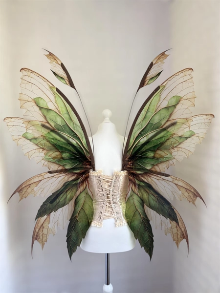 Forest Leaf Fairy Wings “Sylvara” | Woodland Wings for Cosplay, LARP & Fantasy Photoshoots Elf wings
