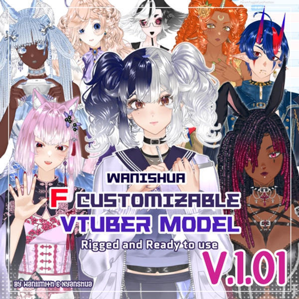 WaniShua F Customizable VTuber Model - Female