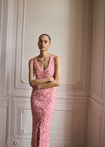 Petal-textured fitted dress - Women | MANGO USA