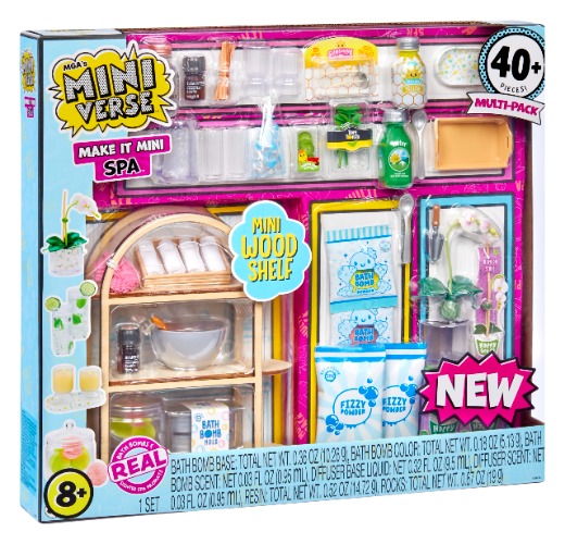 MGA's Miniverse Make It Mini Spa Multipack, Mini Collectibles, DIY, Really Works, Real Spa Products, NOT Edible, Collectors, 8+