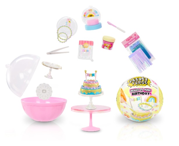MGA's Miniverse Make It Mini Birthday - Mini Collectibles, Mystery Blind Packaging, DIY, Crafts, Resin Play, Replica Items, Novelty, Party Favours, Pinata, for Collectors & Kids Ages 8+, NOT Edible