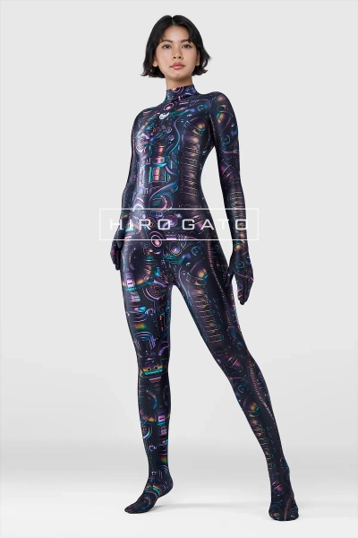 CYBERGEISHA - Satin Spandex Catsuit Shiny - Hiro Gato