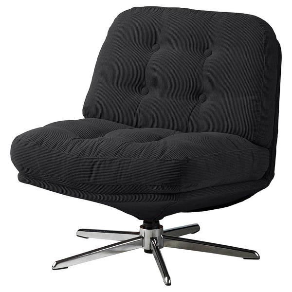 DYVLINGE Swivel easy chair - Kelinge black