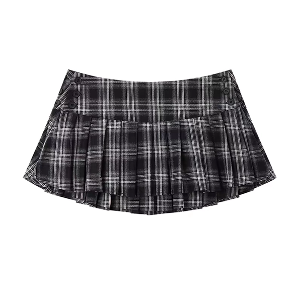 Vintage Plaid Mini Rock Frauen Y2k Japanische Sexy Low Taille Gefaltete Kurze Röcke Sommer Preppy Jk Koreanische Alle Spiel EINE Linie Faldas - AliExpress