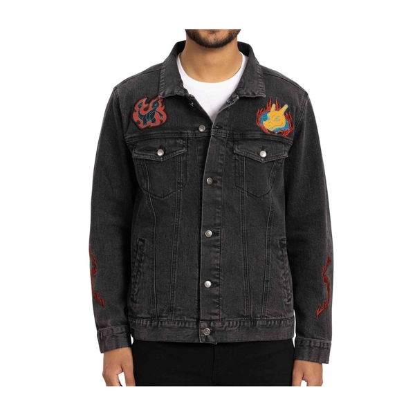 Charizard Black Denim Jacket
