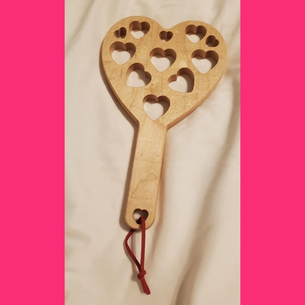 Handmade Heart Shaped BDSM paddle