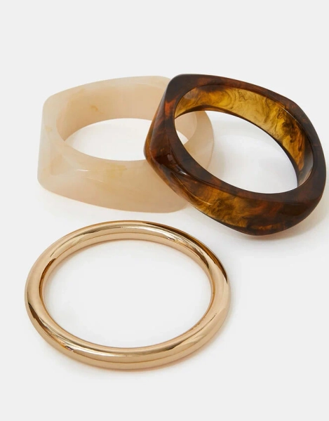 3-Pack Chunky Resin Bangles