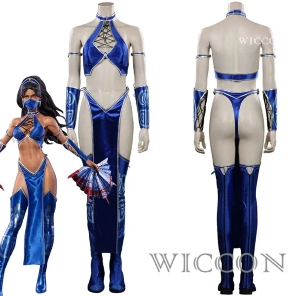 Kitana Mileena Katana Cosplay Game Mortal Cos Kombat Jumpsuit Masker Kostuum Vrouwen Badpak Bikini Halloween Carnaval Party Su #   1 - AliExpress 