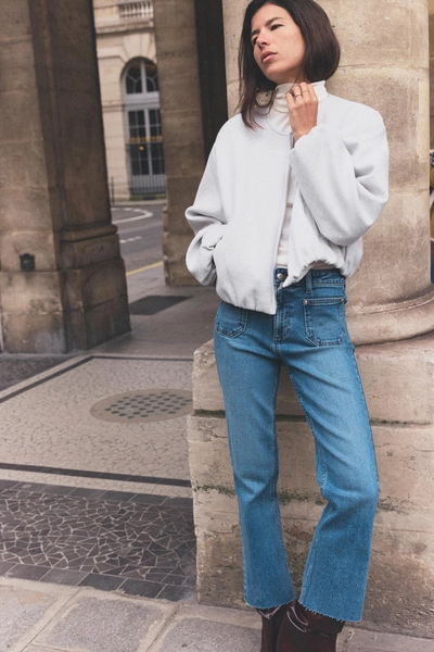 SOFT BOMBER JACKET WITH ELASTIC TRIMS