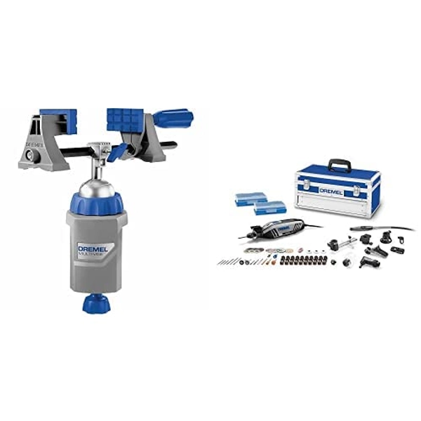 Dremel 4300-9/64 Rotary Tool Kit with Flex Shaft- 9 Attachments & 64 Accessories- Engraver, Router, Sander, and Polisher & 2500-01 Rotary Tool Multi-Vise