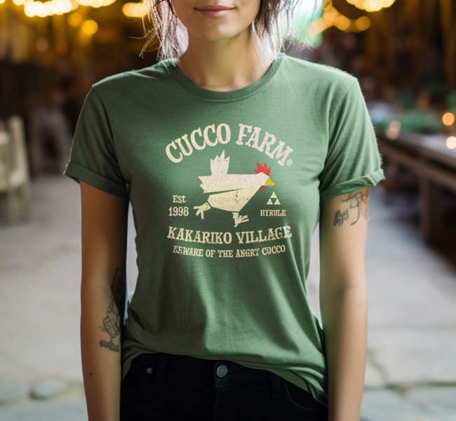 Cucco Farms Zelda T-Shirt Fan Art //  Legend of Zelda Shirt, The Hyrule Fantasy Legend of Zelda, Link to the past shirt, LOZ Shirt,