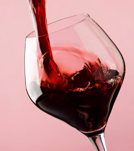 A glass of dry red 