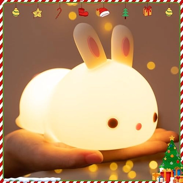 One Fire Night Light for Kids Bunny Cute Lamp,16 Colors Cute Night Light Kids Night Light,Rechargeable Baby Night Light Toddler Night Light for Bedroom,Kids Lamp Kawaii Room Decor Cute Gifts For Women