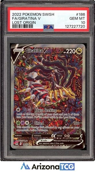 Pokemon 2022 Giratina V 186/196 Alt Art Lost Origin GEM MINT PSA 10