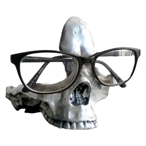 Spectacle Skull Eyewear Stand - Silver