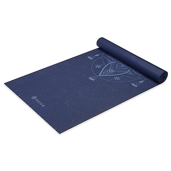 Gaiam Yoga Mat - Premium 6mm Print Extra Thick Non Slip Exercise & Fitness Mat for All Types of Yoga, Pilates & Floor Workouts (68" L x 24" W x 6mm Thick)