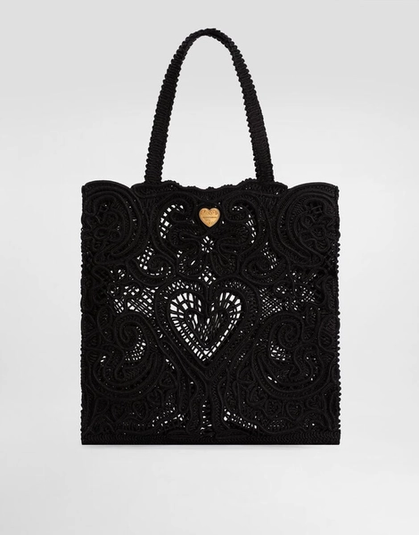 Medium cordonetto lace Beatrice shopper