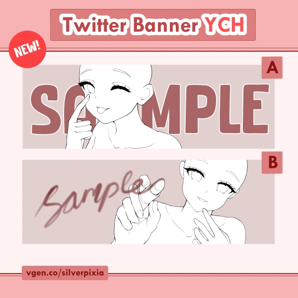 Vtuber Merch Banner YCH by silverpixia (@silverpixia)