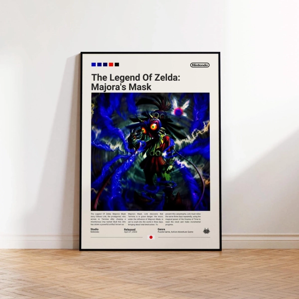 The Legend of Zelda Poster, Gaming Room Poster, Majoras Mask Poster, Zelda Fan Gift, Gaming Print Poster, Gamer Gift, Video Game Poster