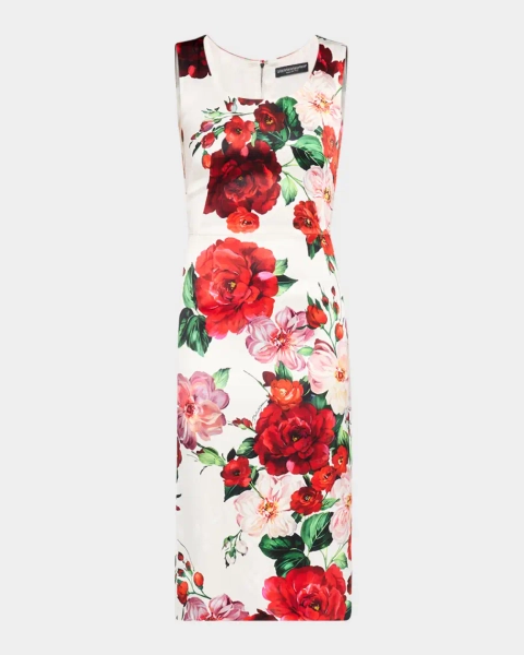 Dolce&Gabbana Floral Sleeveless Midi Dress