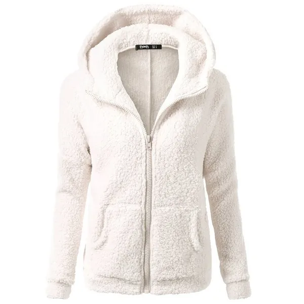 iHENGH Blouson Femmes Pull à Capuche Manteau d'hiver Chaud Laine Zipper Outwear Manteau de Coton