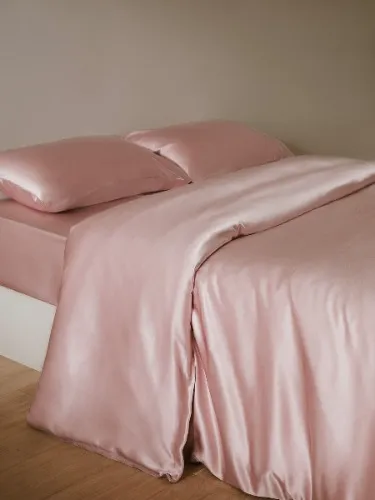 Luxury silk bed sheets PINK