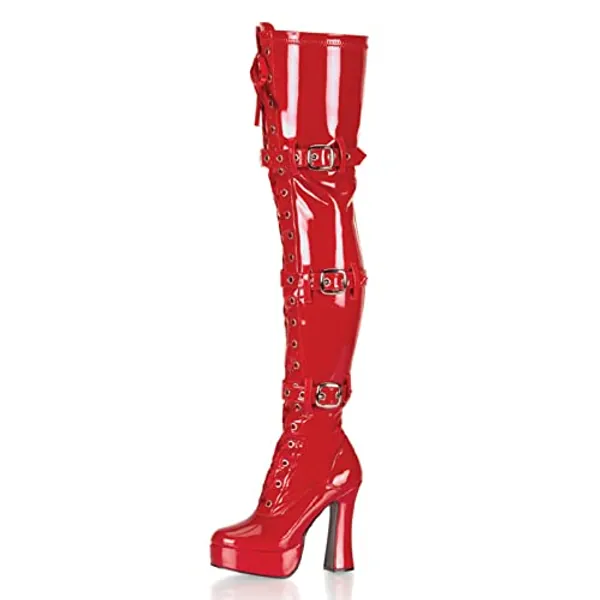 Omeslike Women's Unisex Over The Knee-High Boots,Sissy Drag Queen Crossdresser Long Boots,Fashion Show Stage Party Models Pole Dance Shoes