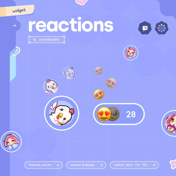 Stream Reactions Widget ⟢ 